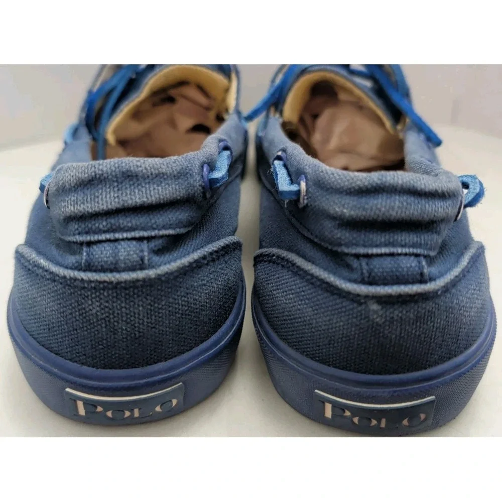 Polo Ralph Lauren Sander Men's Size 11D Blue Canvas Loafers Deck Boat Shoes